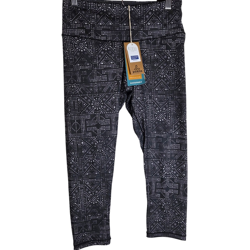 NWT Prana Capri Leggings High‎ Rise Yoga Geometric Dot Mosaic Print Boho XS